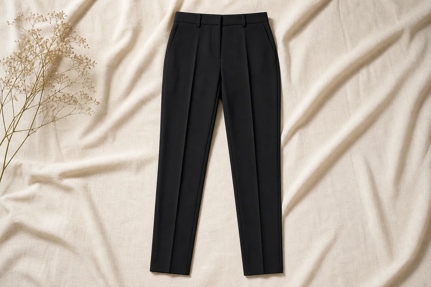 Pantalon Cigarette en Crêpe Atelier