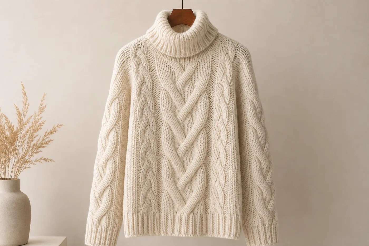 Pull Torsadé en Laine Maison
