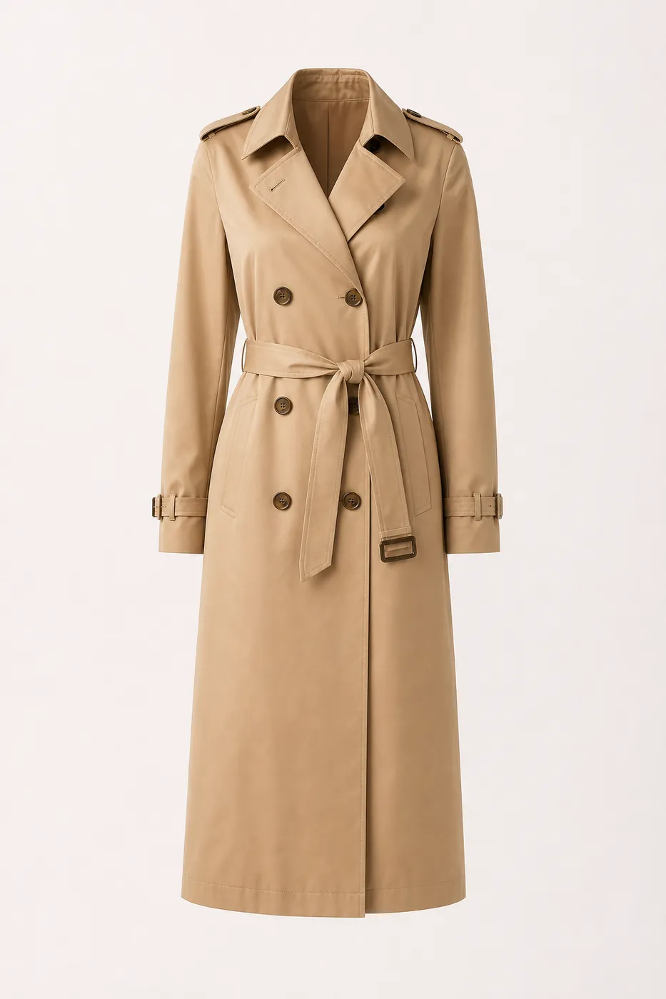 Edition Trench Long en Coton Enduit Maison